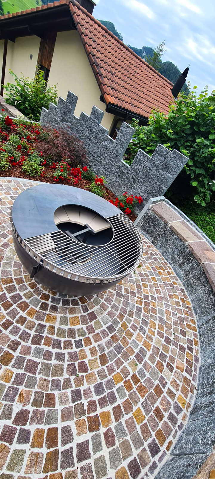 Feuerkugel Inox Grill Halbring 124 ø cm 